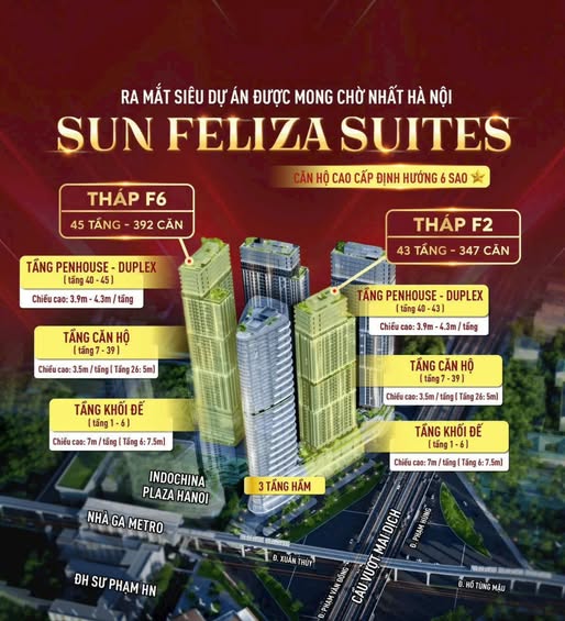 Chính Thức Ra Mắt Tòa F2 & F6 Chung Cư Sun Feliza Suites